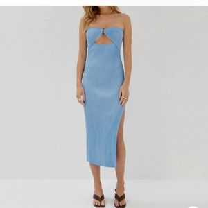 SOVERE Knit Dress in Sky